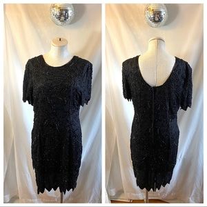 Vintage 90’s Stenay Beaded Layered Evening Dress